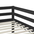 thumbnail image 5 of Miniyam Wood Twin Size Loft Bed for Kids, Space-Saving Design, Black, 5 of 7