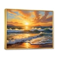 thumbnail image 2 of Designart "Sunlit Horizons Beach Photo VI" Nautical & Beach Floater Framed Canvas Art Print, 2 of 7
