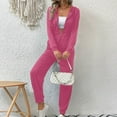 thumbnail image 5 of Sevevn Women Hooded Pocket Long Sleeves Zipper Hoodie Leisure Motion Jumpsuits Hot Pink S Great Gifts for Less, 5 of 6