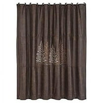 HiEnd Accents Shower Curtain with Embroidered Tree design , 72X72