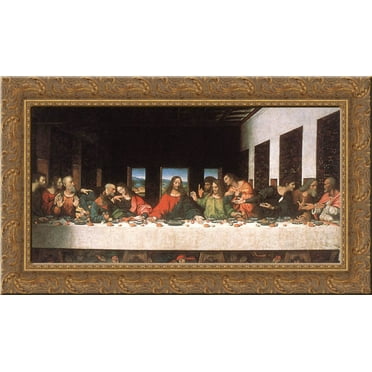 The Last Supper 24x18 Gold Ornate Wood Framed Canvas Art by Bouveret ...