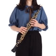 thumbnail image 3 of Graflsoa Muslady Semi-Automatic C Key Oboe with Gold-Plated Keys, Synthetic Wood Body, Includes Reed, Gloves, Cleaning Kit, Screwdriver, Leather Case, and Backpack (No Cork Grease), 3 of 6