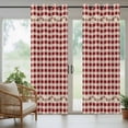 thumbnail image 5 of Outdoor Curtains for Patio Waterproof, Western Texas Star Retro Outdoor Privacy Panels Grommet, Country Vintage Red Beige Plaid Blackout Outside Curtains for Porch/Cabana 54"x95", 2 Panels, 5 of 8