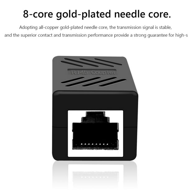 Conector Rj45 2/5/10 Uds 8 Core Jack RJ45 conector de red Ethernet adaptador de Internet extensor