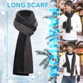 thumbnail image 3 of FZ FANTASTIC ZONE Men Women Winter Knit Hat Beanie Long Scarf Touchscreen Gloves Set Skull Cap Neck Warmer Gloves Set with Fleece Lined,Dark Grey, 3 of 7