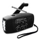 thumbnail image 1 of (negro) emergencia solar manivela dínamo am/fm/noaa tiempo radio led antorcha cargador BANYUO Hogar, 1 of 1