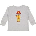 thumbnail image 3 of Inktastic African American Boy, Fireman, Firefighter Boys Long Sleeve Toddler T-Shirt, 3 of 5
