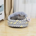 thumbnail image 3 of Vibrant Life 18" Round Wrapping Around Cat and Dog Bed,Modern Pet Den, Gray, 3 of 4
