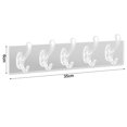 thumbnail image 5 of Walbest Acrylic Hanger Hook Wall Mount 5 Hooks Non-trace Wall Hook for Towel Purse Bathroom Entryway Kitchen, 5 of 7