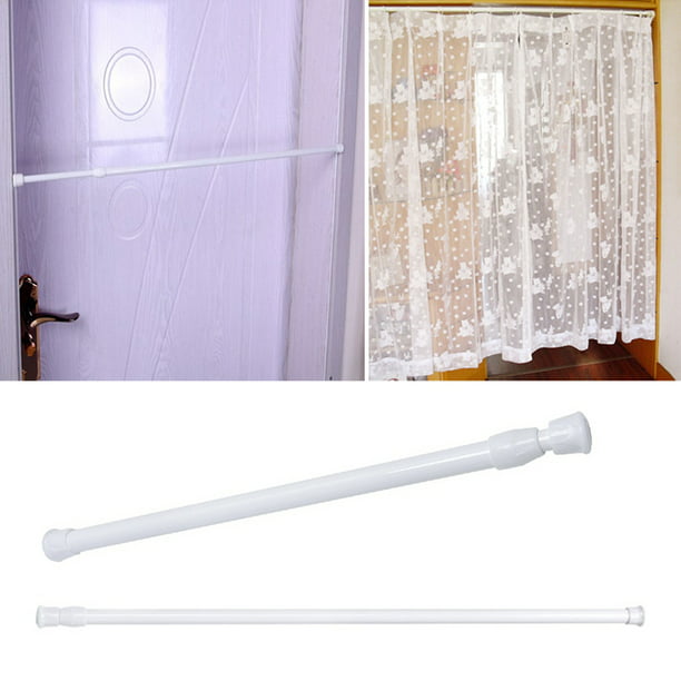 Extendable Shower Curtain Pole Rail Rod, Shower Curtain Rail Hangers