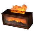 thumbnail image 4 of Elodie Colorful Flame Effect Essential Oil Diffuser 6H 8H 10H Timing Aroma Diffuser Dark Brown, 4 of 8
