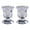 White, variant on Candlestick Holders Set of 2, Glass Taper Candle Holders, Reversible Clear Tealight & Candle Stick Candle Holder Vintage Crystal Tealight Candle Holder for Wedding Dinner Party Table Centerpiece