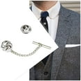 thumbnail image 5 of Yunhgft deevoka Mens Tie Tack Pins Collar Pin Brooch Lapel Pin for Valentine'S Day Gift silver, 5 of 8