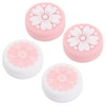 thumbnail image 4 of Milisten 4 Pcs Capuchons de Bouton de Prise de Joystick en Silicone Protecteur Fleur de Cerisier Couvre-Peau (Rose), 4 of 5