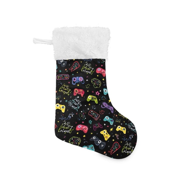 Game Controller Christmas Stockings 17.71" Christmas Tree Decoration Fireplace Party Decoration