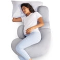thumbnail image 1 of Almohada de embarazo Momcozy en forma de F que refresca todo el cuerpo, 1 of 7