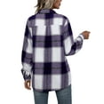 thumbnail image 4 of KOMOO Women Autumn Blouses Plaid Turn-Down Collar Button-Open Loose Shirts Long Sleeves Shirt Tops, 4 of 5