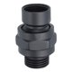 thumbnail image 1 of Conector de ducha Uxcell, junta de bola para cabezal de ducha, válvula de control de flujo de latón G1/2, adaptador de ducha ajustable, regulador de válvula de control de flujo de agua, negro mate, 1 of 6