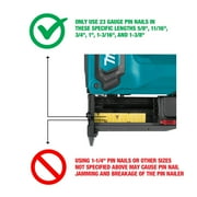 Makita XTP02Z 18V LXT Lithium-Ion Cordless 1-3/8 Pin Nailer, 23 Ga., Tool Only