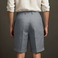 thumbnail image 4 of AHMOMEI Linen Shorts Men Elastic Waist Drawstring Beach Shorts for Men Wide Leg Men's Casual Shorts with Pockets Gray XXXL, 4 of 4