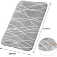thumbnail image 2 of Bathroom Rug 32x20, Soft Absorbent Microfiber Bath Rug, Non-Slip Quick Dry Bath Carpet, Machine Washable Bathroom Accessories, Floor Décor Bathmat for Bathroom, Tub and Shower, Grey White Stripes, 2 of 6