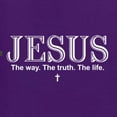 thumbnail image 5 of Wild Bobby Jesus the Way. The Truth. The Life Inspirational/Christian Women Graphic Tee, Purple, X-Large, 5 of 5