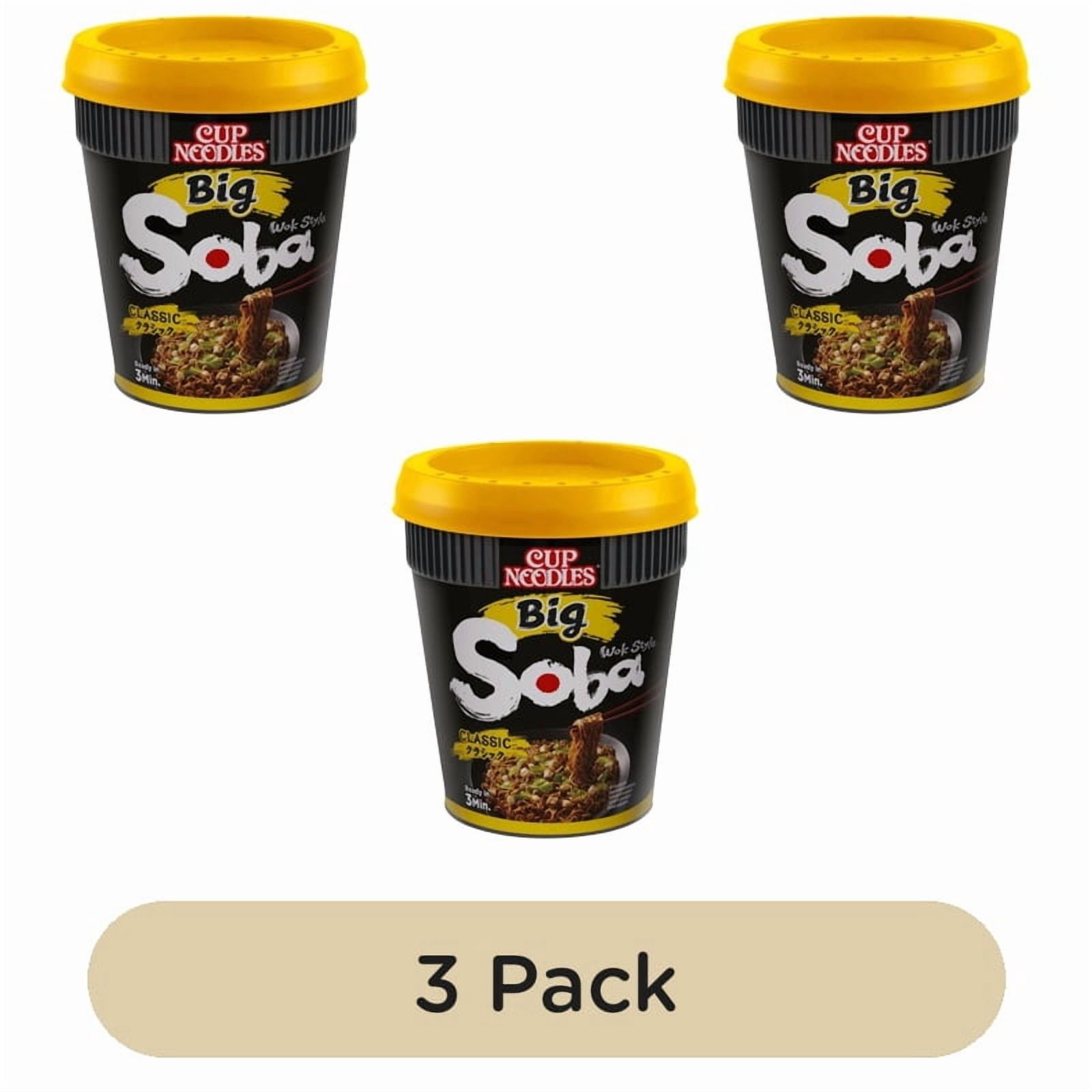 Nissin Soba Big Classic Instant Noodles Pot 113g, British Import (Pack of 3)