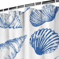 thumbnail image 4 of Waterproof Seashell Design Shower Curtain 72x84in, Durable Chun Yafang Polyester, Mold Resistant, Includes 12 Plastic Hooks, Ideal for Nautical or Ocean Themed Bathrooms, 4 of 5