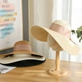 thumbnail image 5 of CoCopeaunt Summer Big-Brimmed Beach Resort Sun Hat, Hand-Knitted Fashionable Straw Hat Woman Bow Tie With Fishermans Hat, 5 of 6