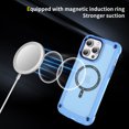 thumbnail image 3 of Magnetic Case for iPhone 13 - Compatible with MagSafe Luxury Anti-Fingerprint TPU Thin Protective Shockproof Anti-scratch Phone Case Cover for iPhone 13, Blue, 3 of 7