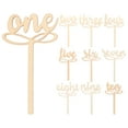 thumbnail image 4 of Masteelf Wood Table Number Signs for Wedding Reception Beige Color Classic Style Decorations 10pcs, 4 of 8