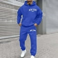 thumbnail image 2 of CONZONE Men's Sweatsuit 2 Piece Sets Casual Men's Jogging Tracksuit Set Letter Graphic Pullover Hoodie Pants Sweat Suit for Men Cozy Fall Winter Athletic Track Suit Outfits, 2 of 4