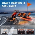 thumbnail image 4 of McLaren 24V Ride On Go Kart for Kids, Drifting Ride On Car with LED Lights, 3 Levels Foldable Design, Battery Powered Ride On Toy w/ Rear Wheels for Age 6+ Kids, 4 of 8