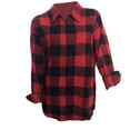 thumbnail image 5 of DailyTrove Women's Classic Red & Black Buffalo Plaid Shirt, Timeless Outerwear for Fall Layering & Daily Wear for women, 5 of 5
