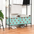 thumbnail image 3 of Yayeee Foldable Storage Basket for Shelves with Handles Waterproof Cloth Bins, Strawberry Pattern, 3 of 7