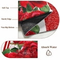 thumbnail image 6 of Red Roses Area Rugs 8'x10', Small Throw Rugs for Living Room Patio, Valentine's Day Romantic Flowers Green Leaf Stripes Indoor Outdoor Rug Non-Slip Low Pile Carpet Runner Reversible Floor Mats, 6 of 8