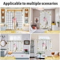 thumbnail image 5 of Blue Easter Bunny Kitchen Curtains Window Panels, Spring Daisy Modern Gray Buffalo Plaid Insulated Window Treatment Curtain, Grommet Curtains for Bedroom/Living Room/Bathroom, 2 Piece 42"Wx54"L, 5 of 8