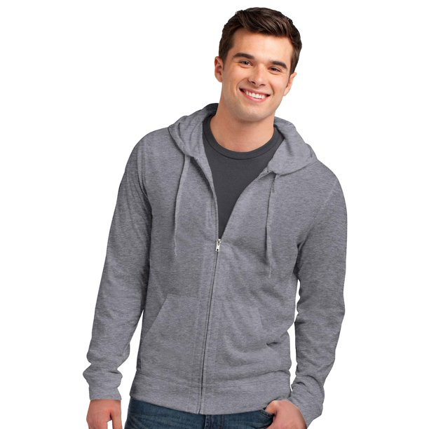 District - District Men's Lightweight Stylish Full-Zip Hoodie - Walmart ...