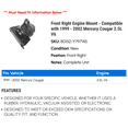 thumbnail image 2 of Front Right Engine Mount - Compatible with 1999 - 2002 Mercury Cougar 2.5L V6 2000 2001, 2 of 2