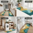 thumbnail image 5 of Gold Teal Blue Marble Kitchen Rugs Sets Of 3,Kitchen Runner Rugs Non Skid Washable,Decorative Kitchen Floor Mats for Kitchen,Sink,Laundry,17"x30"+ 17"x47" + 17"x59", 5 of 6