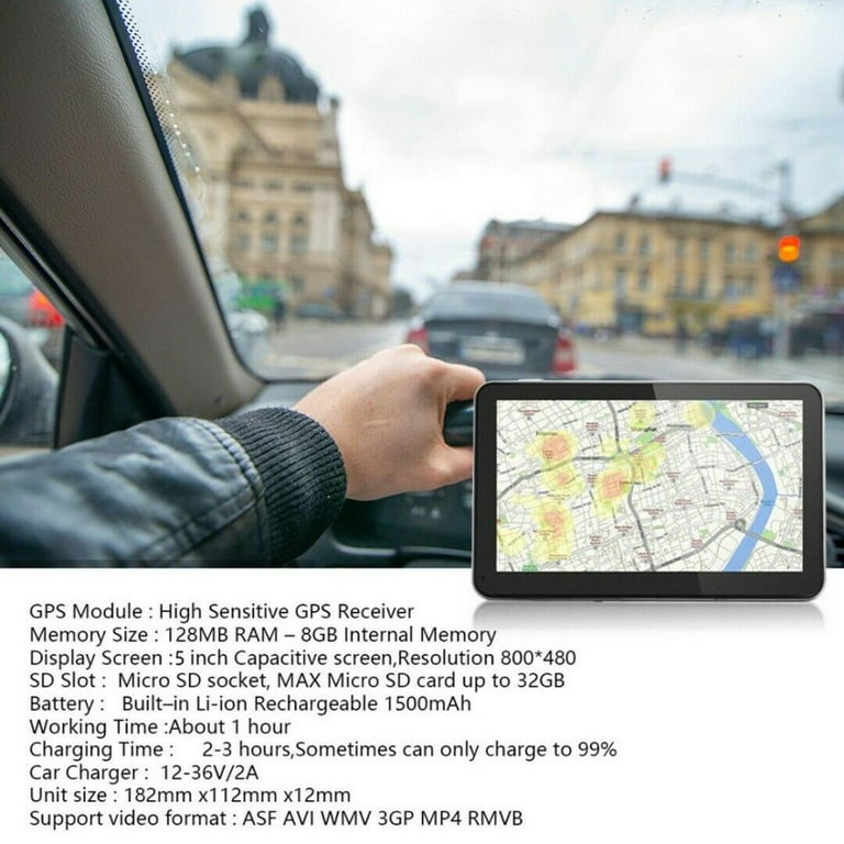 5-inch Car GPS Navigator, 8GB+256MB, Voice Guidance, Route