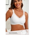 thumbnail image 4 of MINTREUS Womens Wireless Bras V Mesh Comfortable Bralette Supportive Tshirt Bra No Underwire Seamless Push Up, 4 of 8