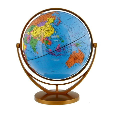 8" Inch (20cm) Blue Ocean Rotating Swivel and Tilt Desktop World Earth Globe
