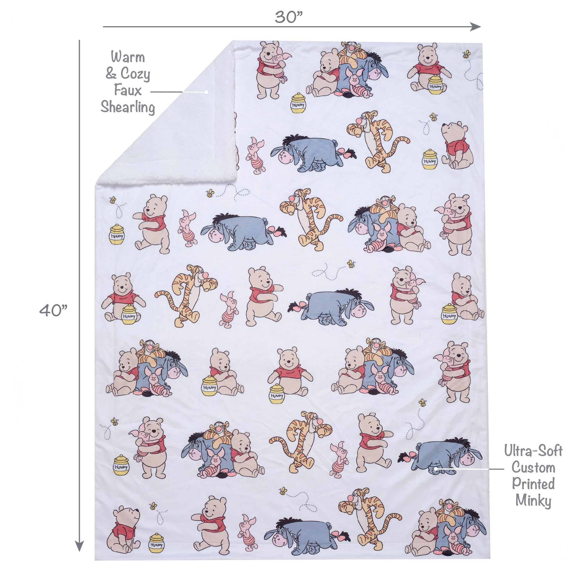 Bedtime Originals Disney Baby Winnie the Pooh & Friends Fleece Baby Blanket