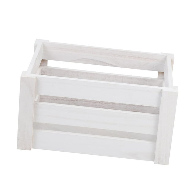 Caja de almacenamiento rústica de madera para organizar el hogar estilo C