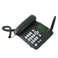 thumbnail image 3 of M Buder Fixed Wireless Phone 2G Desktop Telephone Support GSM 850/900/1800/1900MHZ SIM Card Cordless Phone with Antenna Radio Alarm Clock SMS Funtion for Call Center Office US Plug Black, 3 of 4