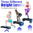thumbnail image 2 of Adjustable Exercise Step Platform - 27" Fitness Step with Risers - Home Gym Cardio, 2 of 8