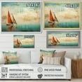 thumbnail image 4 of Designart "Boat modern Coastline III" Boat Floater Framed Canvas Art Print, 4 of 7