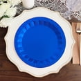 thumbnail image 3 of Balsa Circle 25 Royal Blue Geometric Round 9" Metallic Disposable Dinner Paper Plates Tableware, 3 of 7