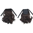 thumbnail image 1 of Extensiones de cabello en forma de cola de caballo con cinta ondulada para mujer, 1 of 2